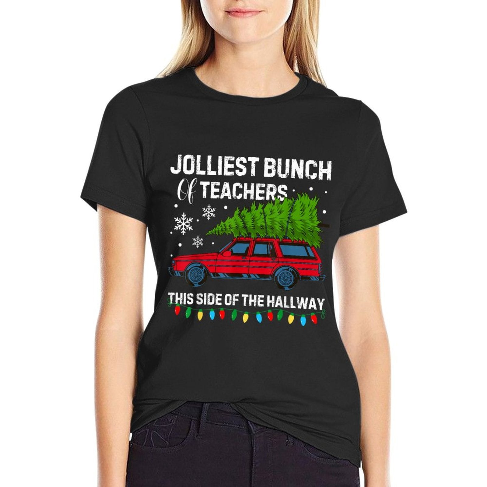 Jolliest Bunch of Teachers This Side Of The Hallway Xmas  Quick-drying T-Shirt
