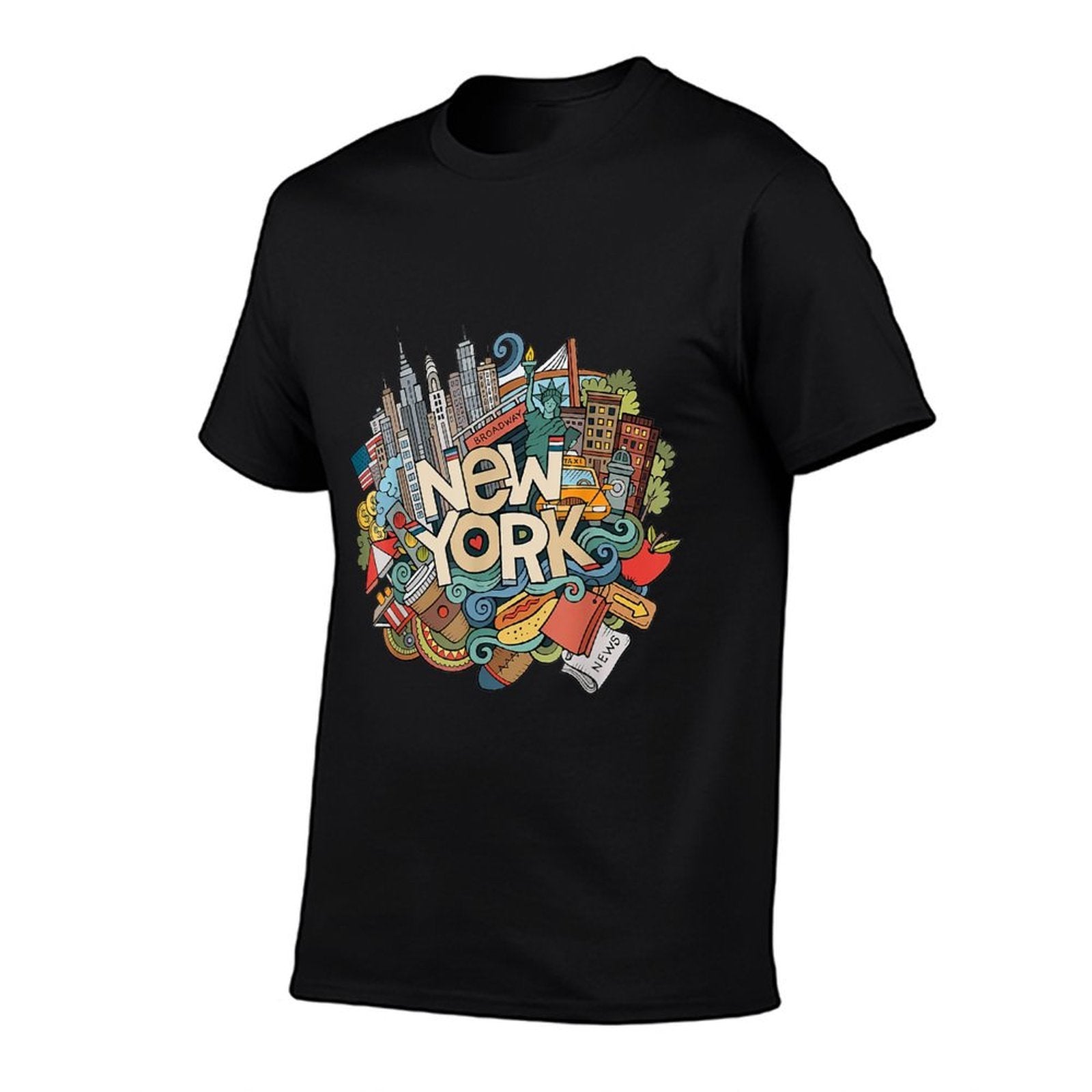 New York City NYC Iconic Skyline Big Apple Gift Souvenir  Polyester Blend T-Shirt