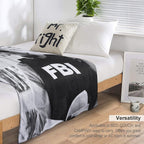 Fbi Glasses Spence Velvety-soft Throw Blanket