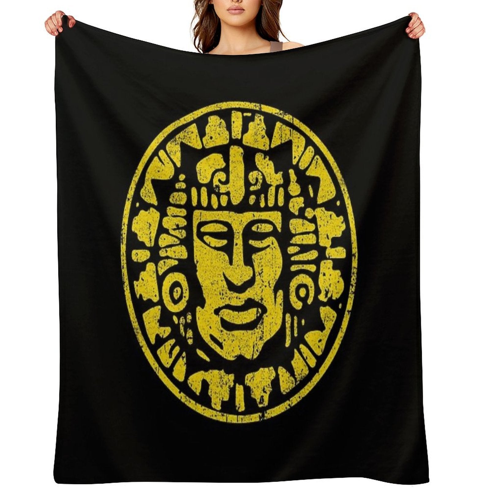 Olmec Anti-pilling Throw Blanket