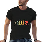 Retro Ice Hockey Evolution Gift For Ice Hockey Players  Slim-fit Cut T-Shirt