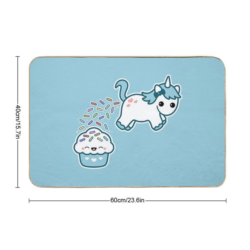 Sprinkle Poo Blue  Long-Lasting Bath Mat