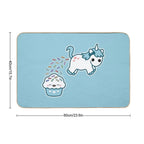 Sprinkle Poo Blue  Long-Lasting Bath Mat