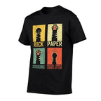 Retro Rock Paper Scissors Hand Game Cute Paw Humor Cat Meme for Men Women  Breathable T-Shirt