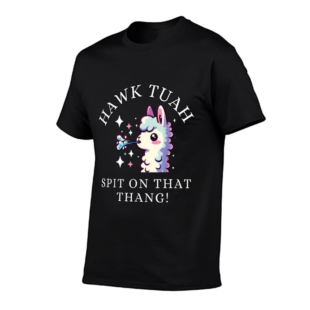 Hawk Tush Spit On That Thang, Funny Hawk Tuah Llama Meme  Trendy Pattern T-Shirt