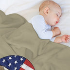 Sergeant Stubby Dog Hero of World War I Beige And Stripes Velvety-soft Throw Blanket