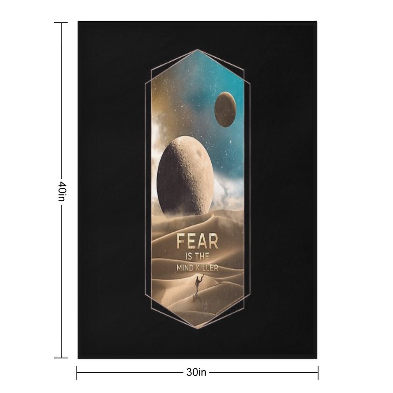 Dune Moons, Muad’Dib on Arrakis Durable Throw Blanket