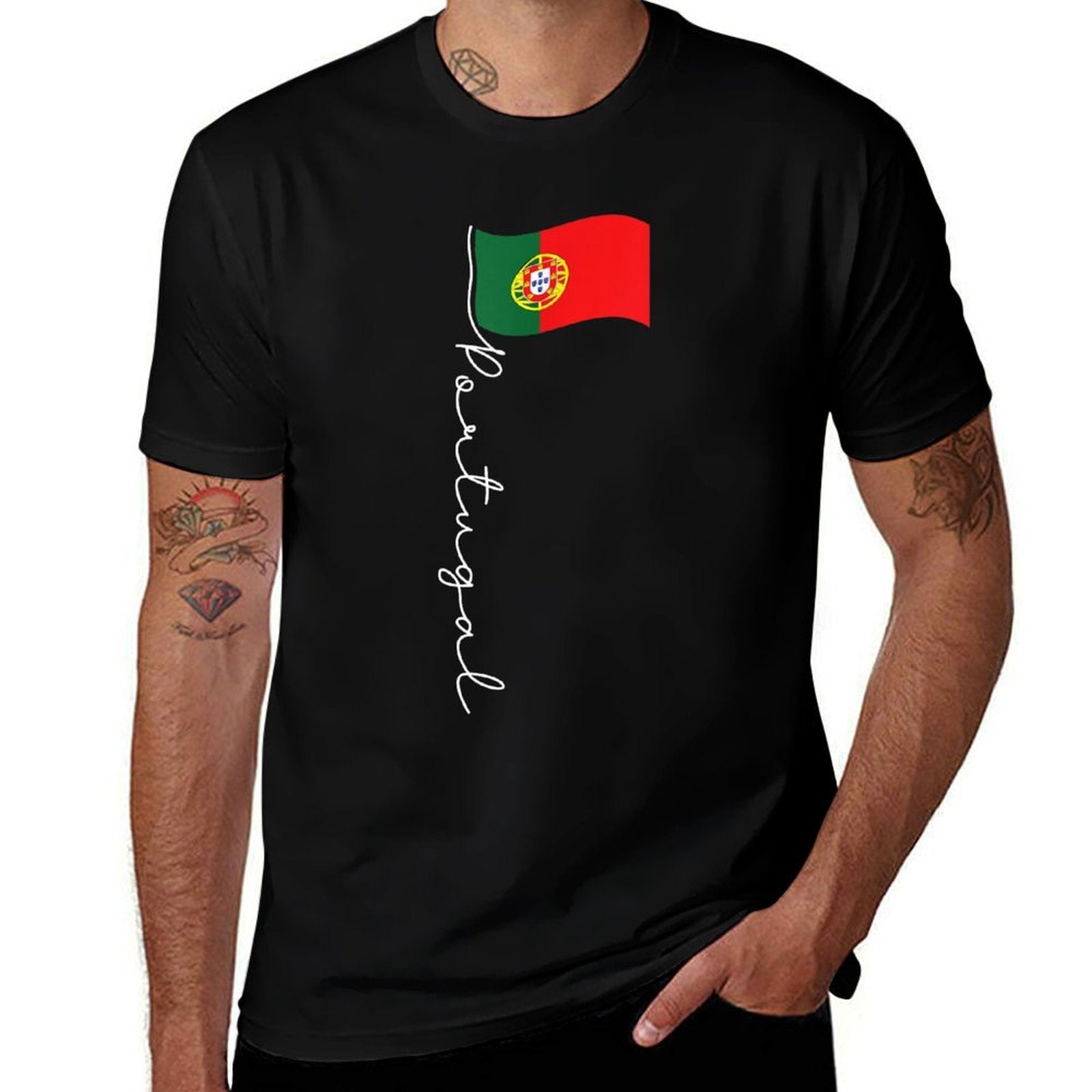 Portugal Signature Pole - Patriotic Portuguese  Easy-care T-Shirt