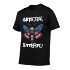 Antisocial Butterfly, Funny, with A Death Head Moth  Relaxed-fit T-Shirt