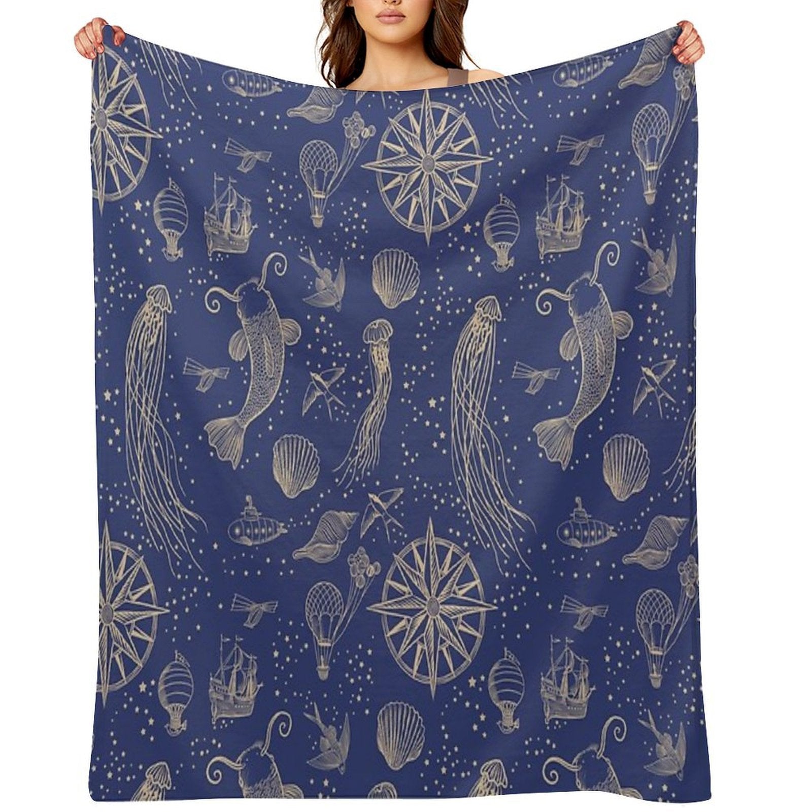 Ocean Meets Sky - Hardcase Plush Throw Blanket