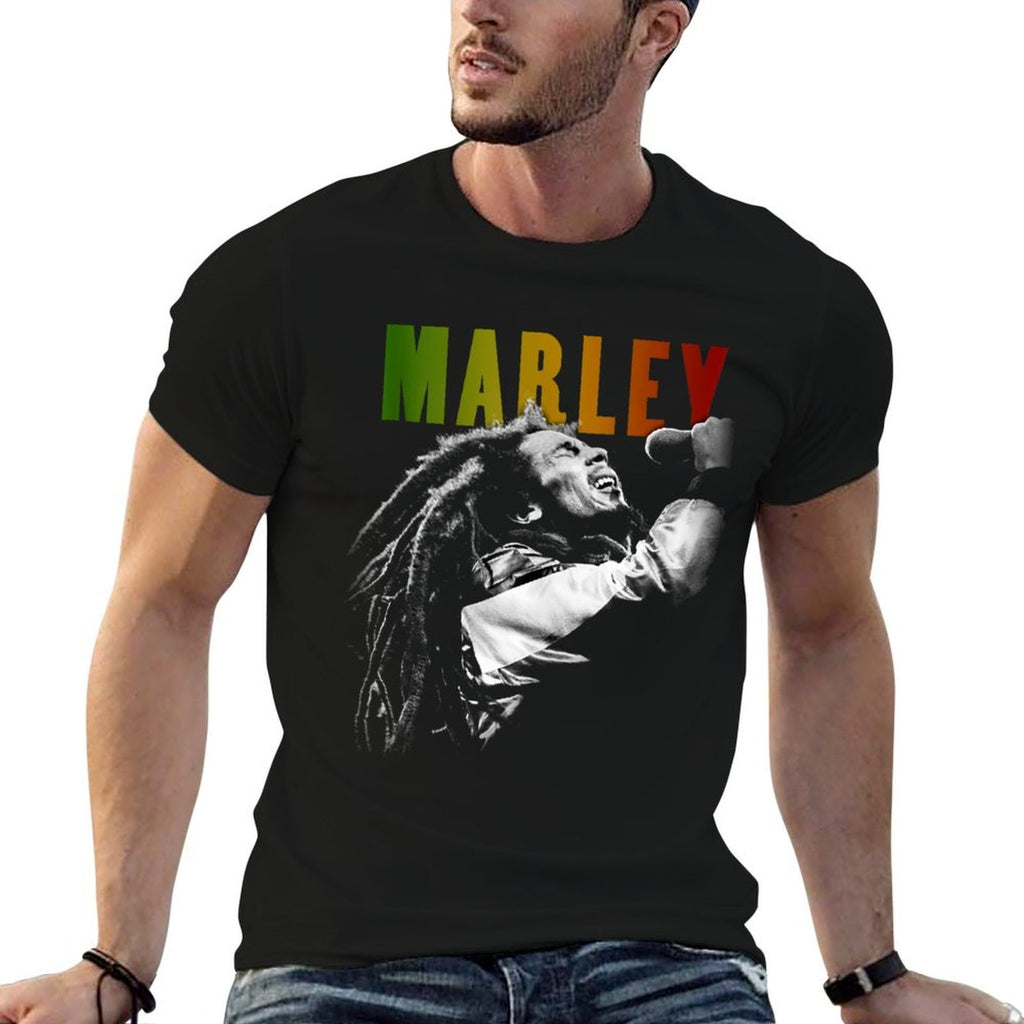 Bob Marley Rastaman Vibration Washed  Eco-friendly Material T-Shirt