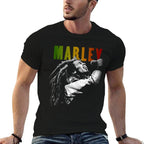 Bob Marley Rastaman Vibration Washed  Eco-friendly Material T-Shirt