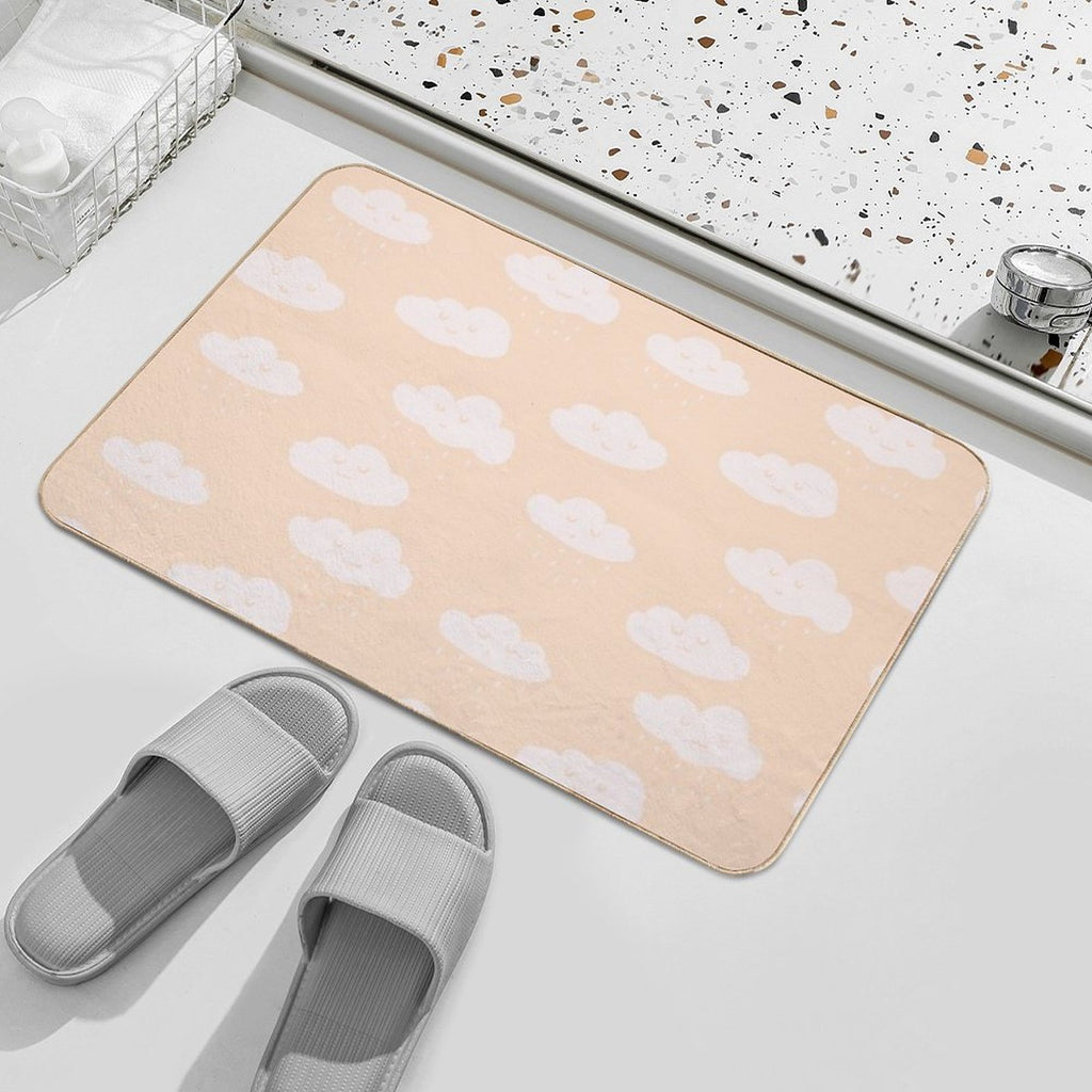 Cute Clouds Pattern  Easy To Clean Bath Mat
