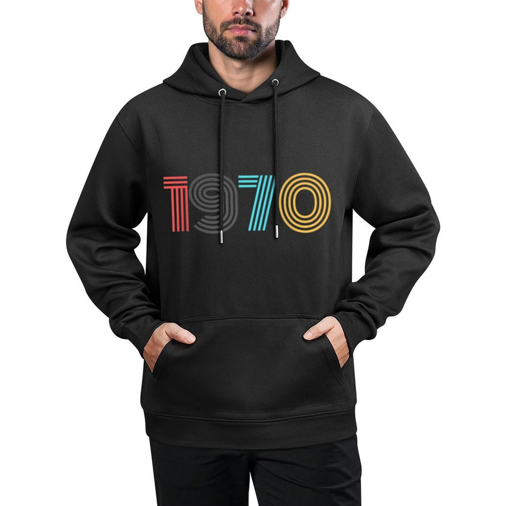 50th Birthday Retro 1970 for Her And Him Funny Saying Raglan Baseball Unisex Design Hoodie