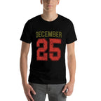 Vintage December 25 Retro Christmas Distressed Holiday  Stretchy T-Shirt