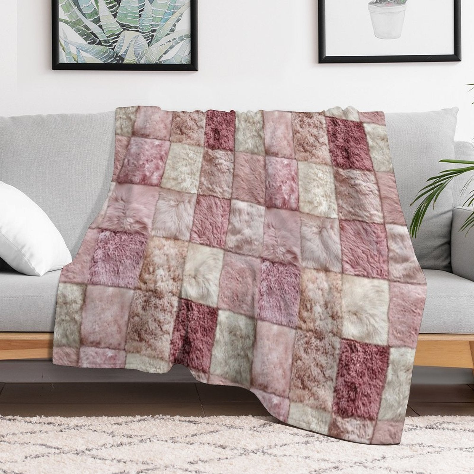 Soft And Plush Textures Wrinkle-free Throw Blanket