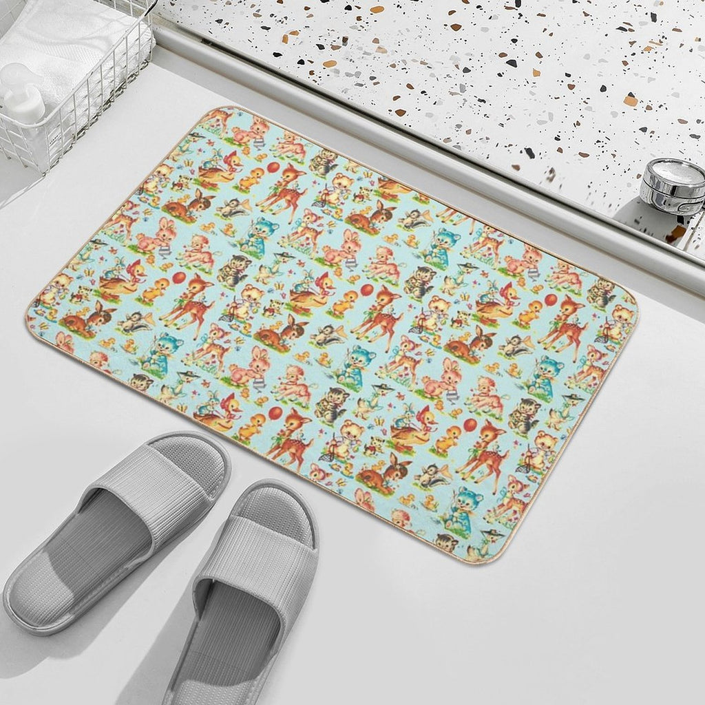 Kitsch Baby Animals  Rapid-Drying Bath Mat