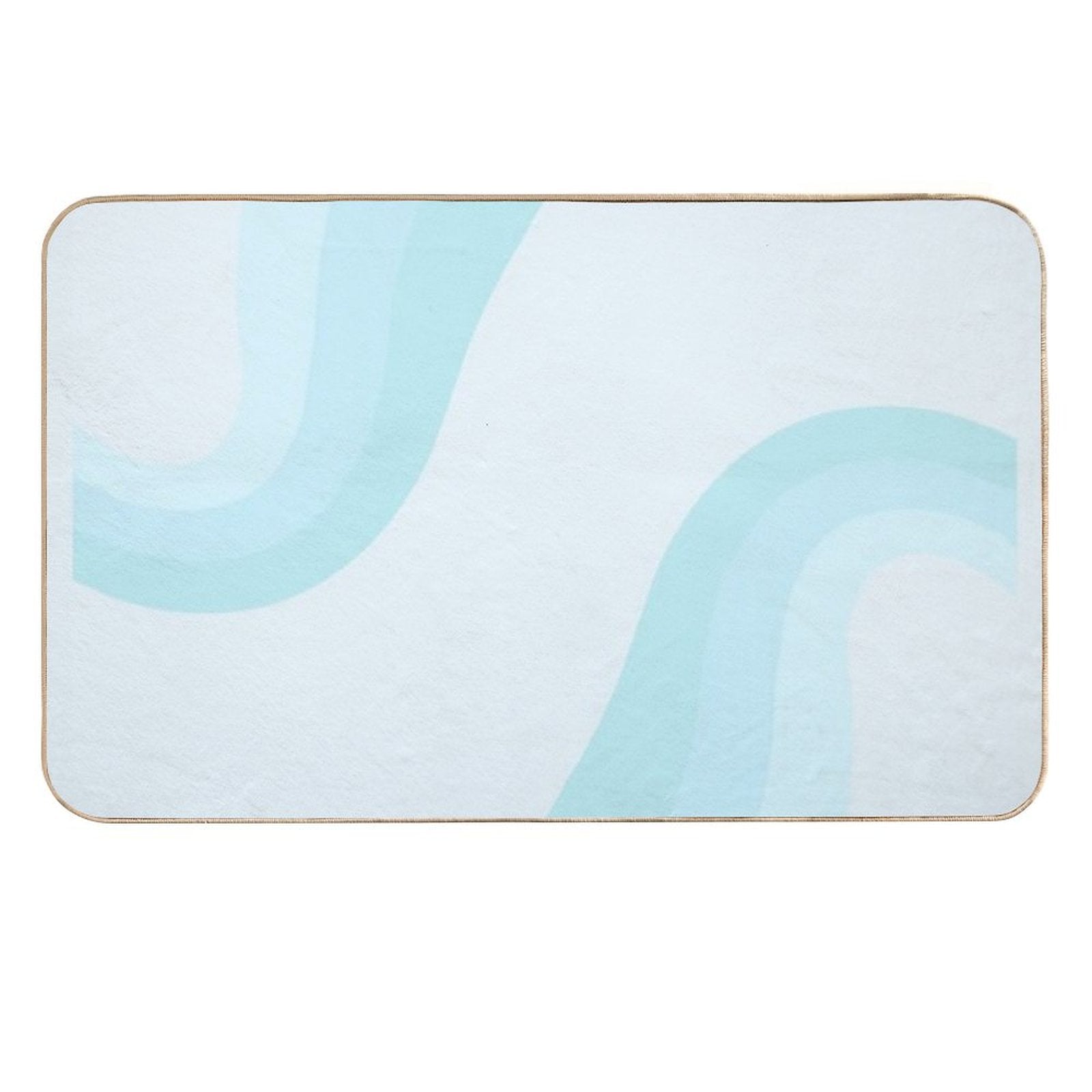 Groovy Turquoise Stripes  Versatile Bath Mat