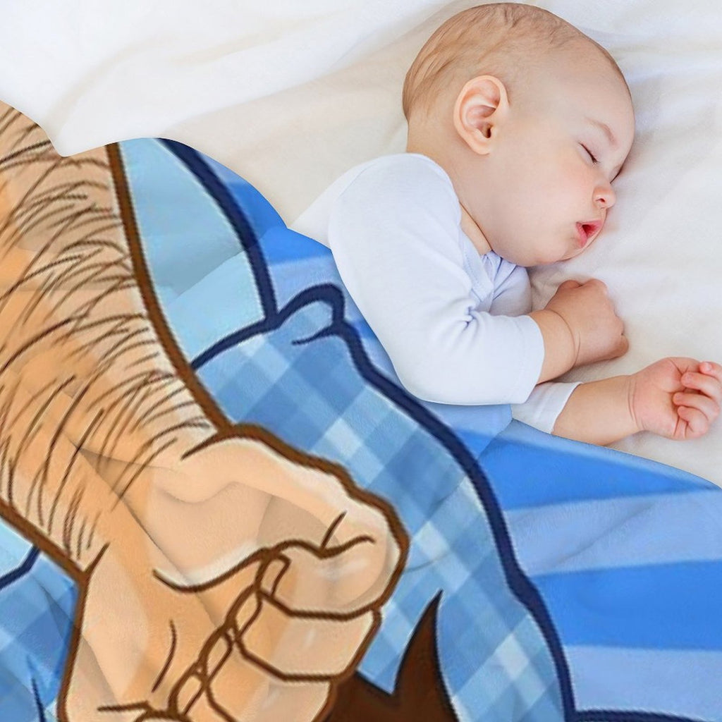 ADAM LIKES BEDTIME Quick-dry Throw Blanket