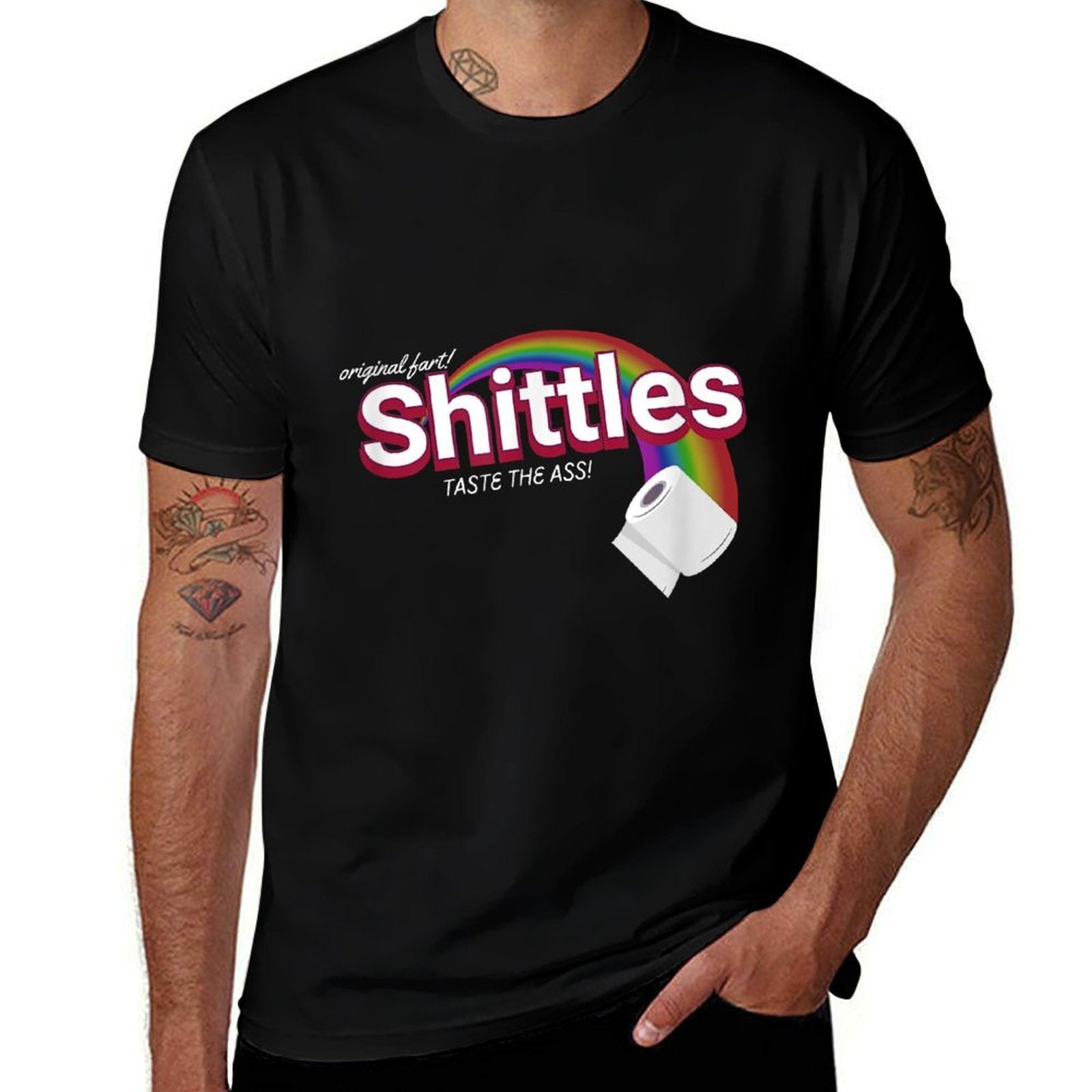 Shittles Rainbow Fun Meme Designs  Trendy Pattern T-Shirt