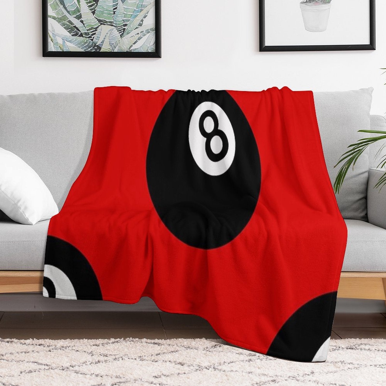 Emoji Eight Ball Quick-dry Throw Blanket