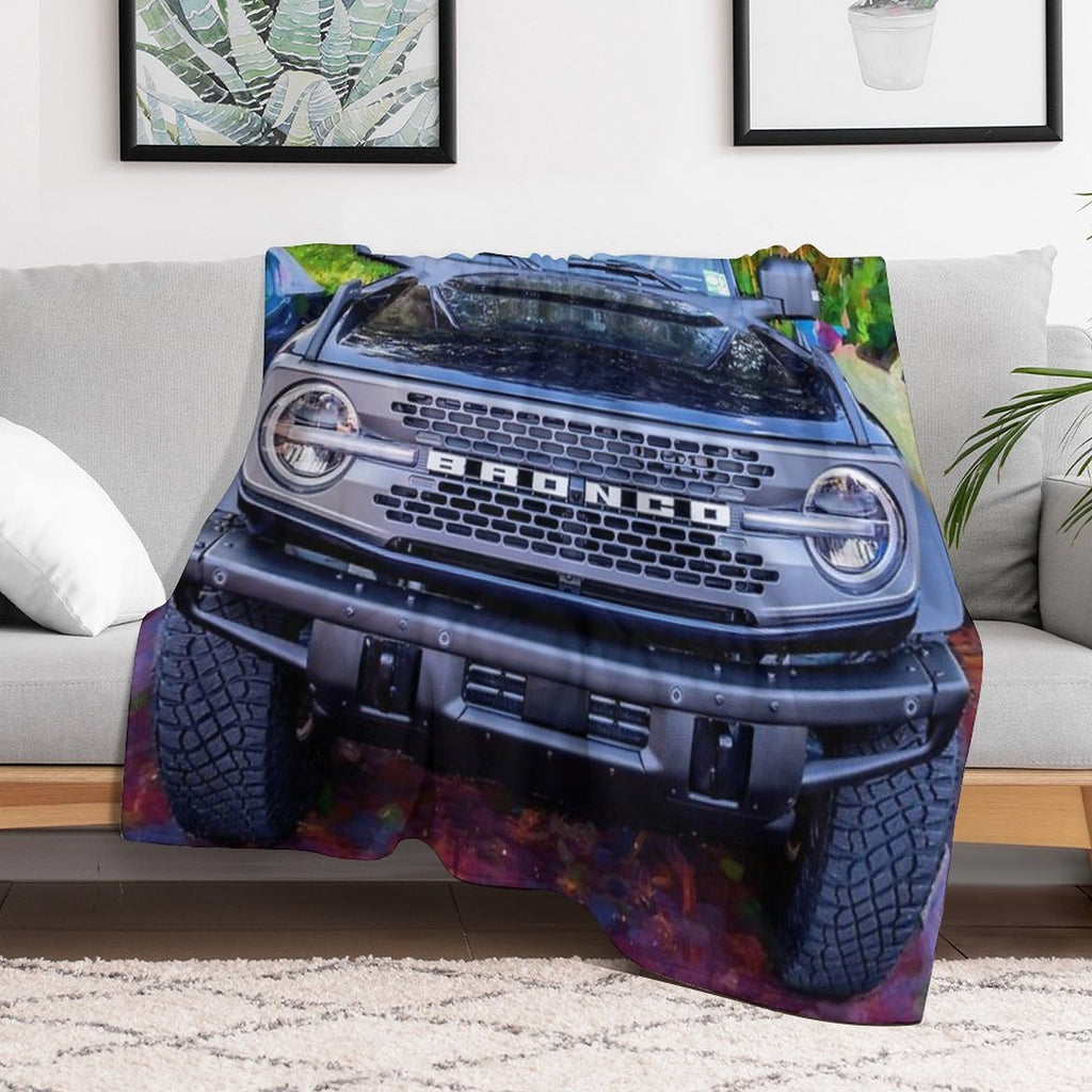 2022 Black Ford Bronco Shrink-resistant Throw Blanket