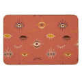 Terracotta Evil Eyes  Dirt-Trapping Bath Mat