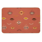 Terracotta Evil Eyes  Dirt-Trapping Bath Mat