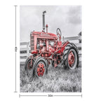 A Tractor Color Isolation Multi-functional Throw Blanket