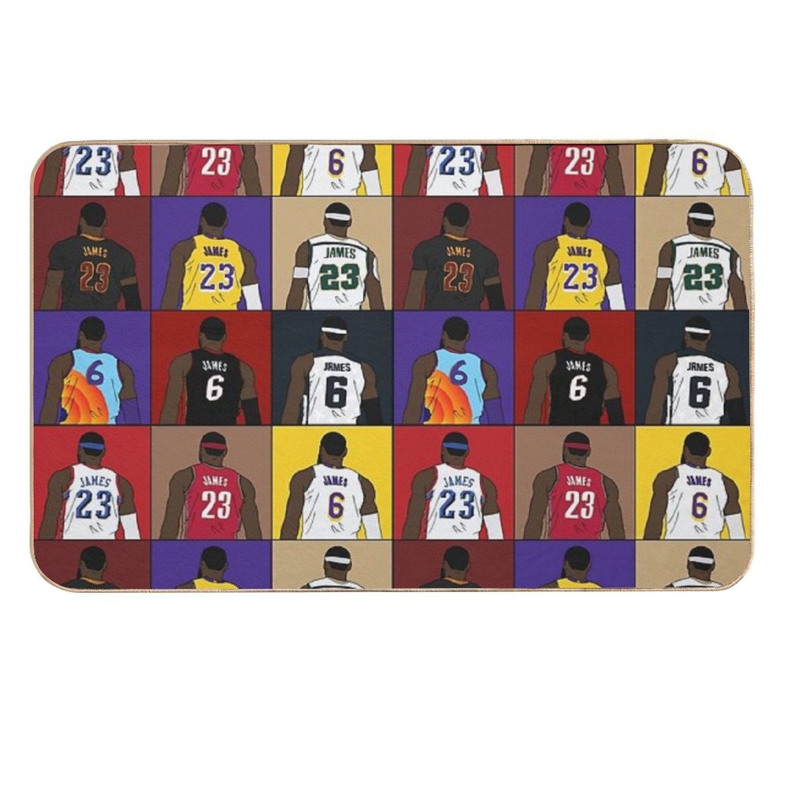LeBron James Grid  Non-Slip Bath Mat