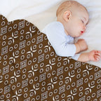 Ditzy Diamonds Brown Lightweight Throw Blanket