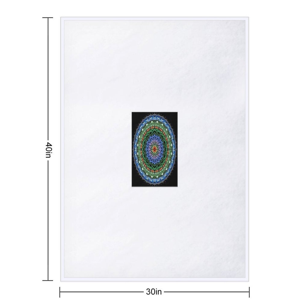“Flourish of The Earth Mandala – Sacred Geometry Honoring Nature’s Harmony All-season Throw Blanket