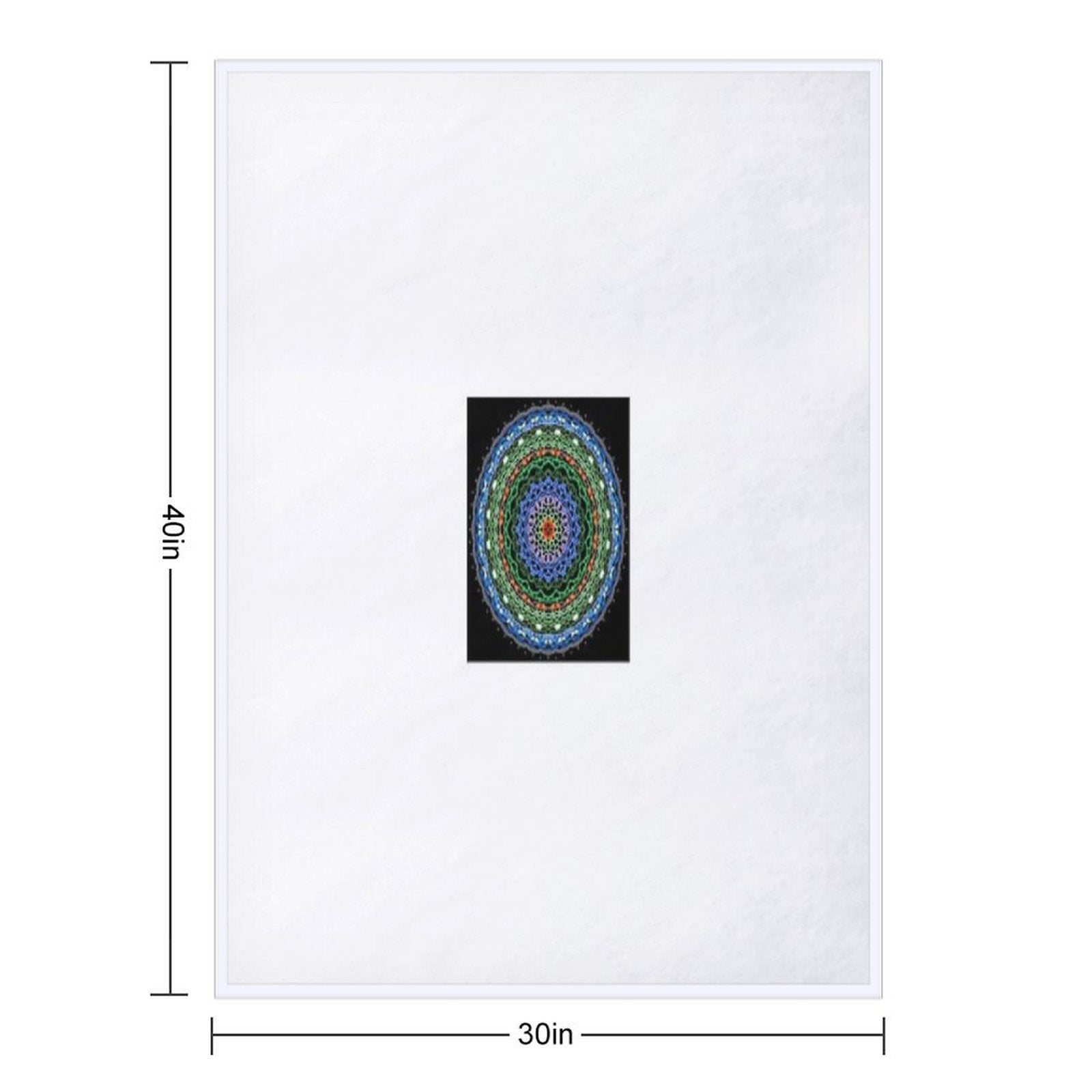 “Flourish of The Earth Mandala – Sacred Geometry Honoring Nature’s Harmony All-season Throw Blanket