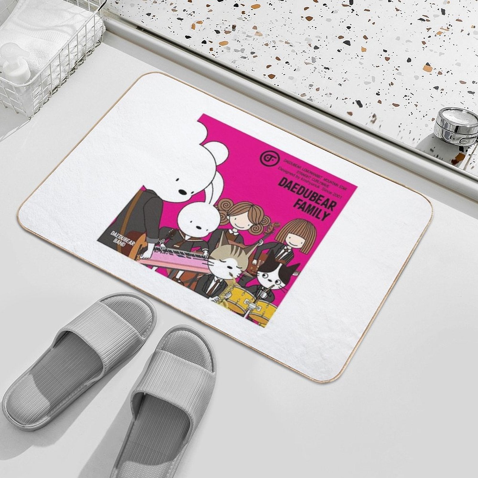 Daedubear Band Durable Bath Mat