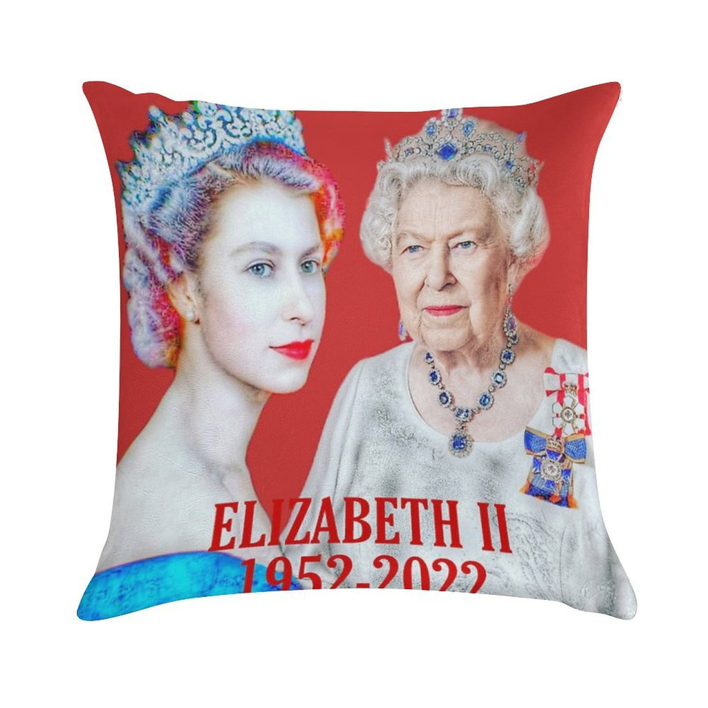 Elizabeth II Platinum Jubilee Soft Multiple Sizes Throw Pillow