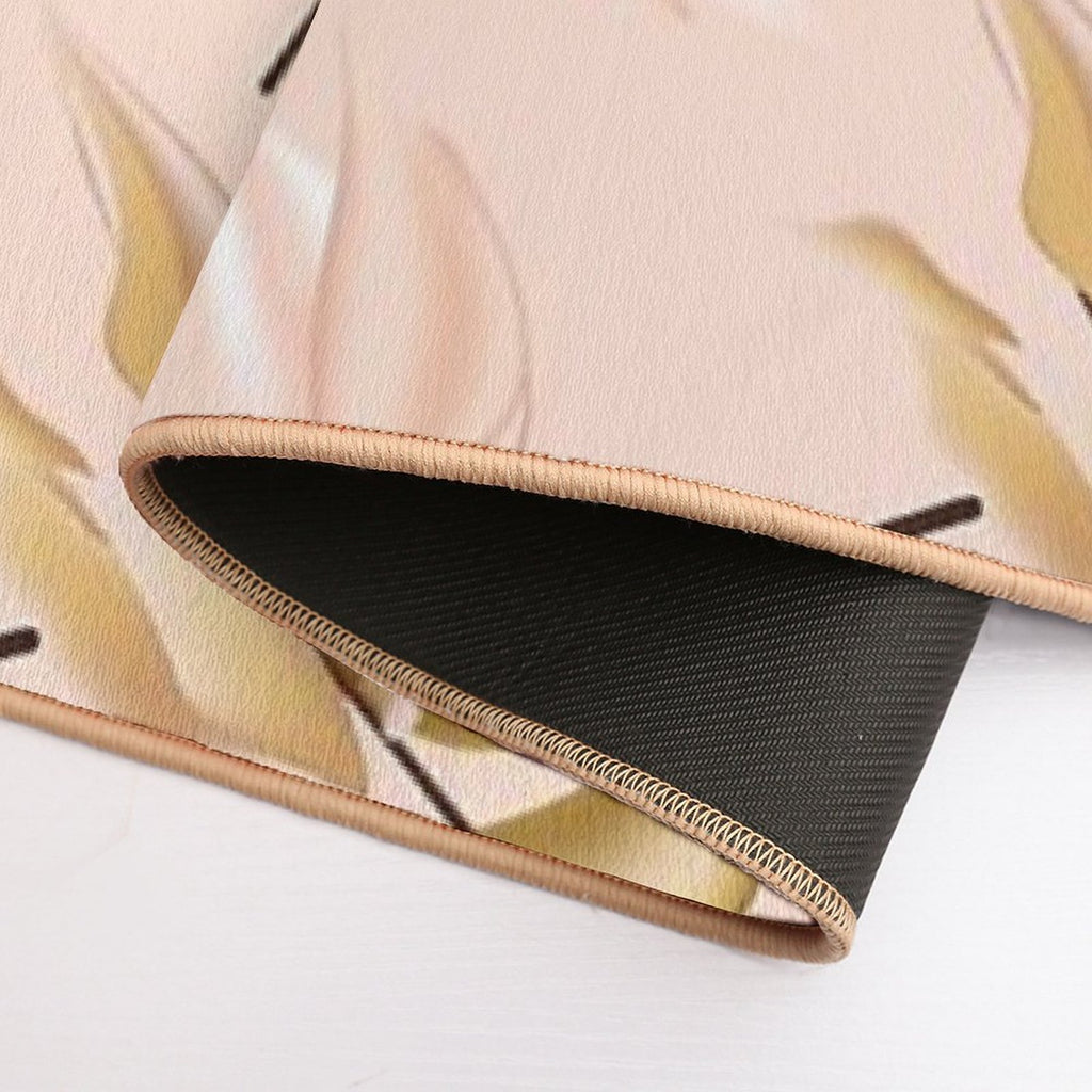 Floral Bloom Peach  Easy Maintenance Bath Mat