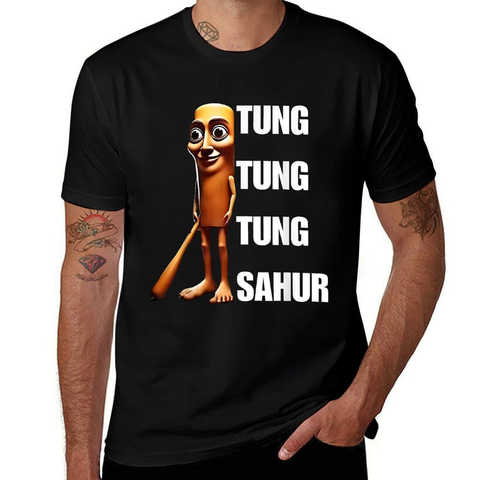 Tung Tung Tung Sahur - Italian Brainrot Meme  Eco-friendly Material T-Shirt
