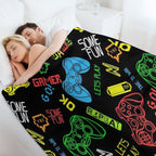 Seamless Pattern in Pixel Game Style Wrinkle-free Throw Blanket