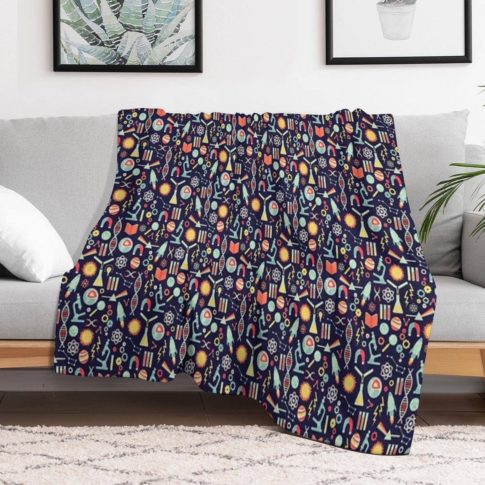 Science Studies Durable Throw Blanket