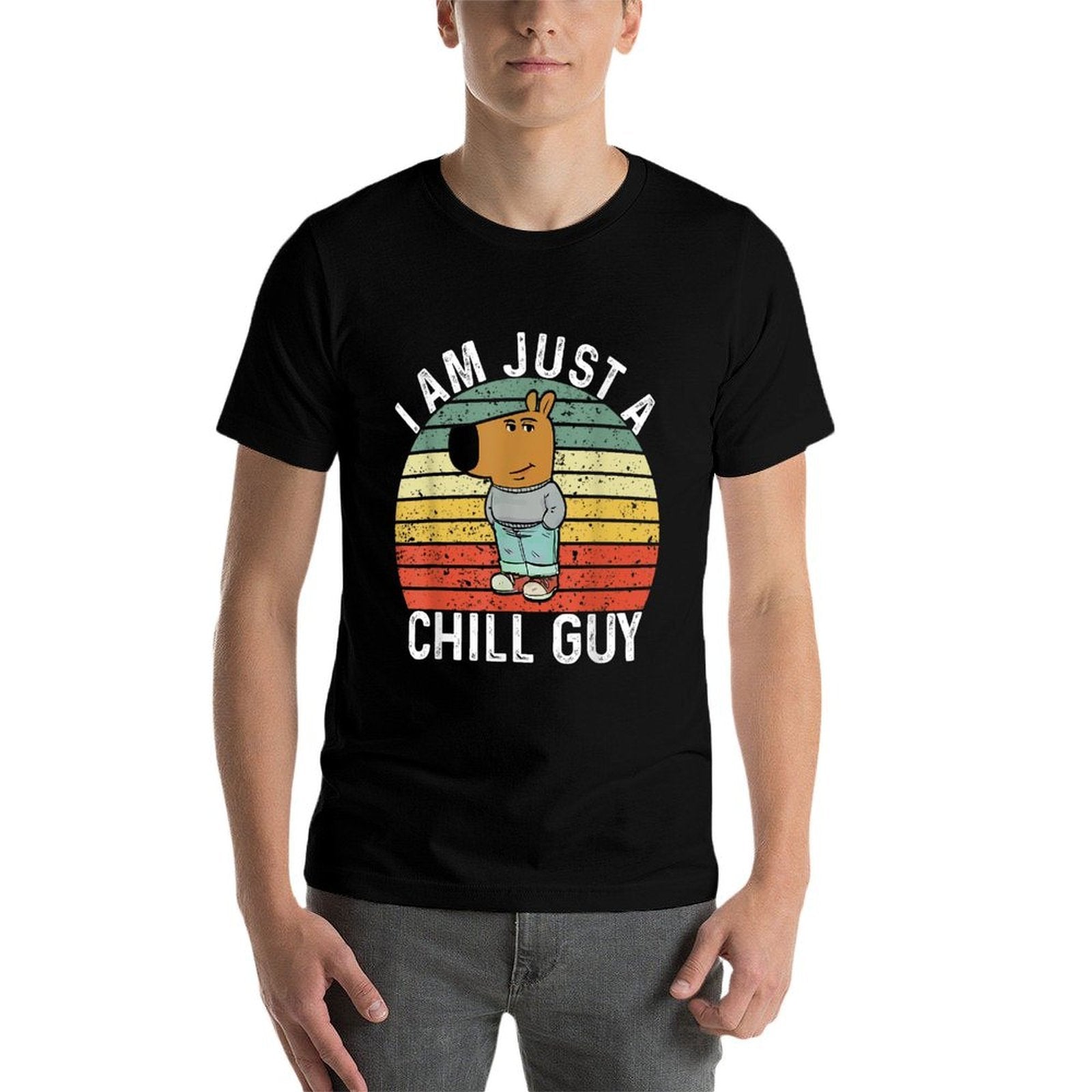 Chill Guy Meme Dog Funny Internet Meme for Men Women Girls Kids  Oversized Silhouette T-Shirt