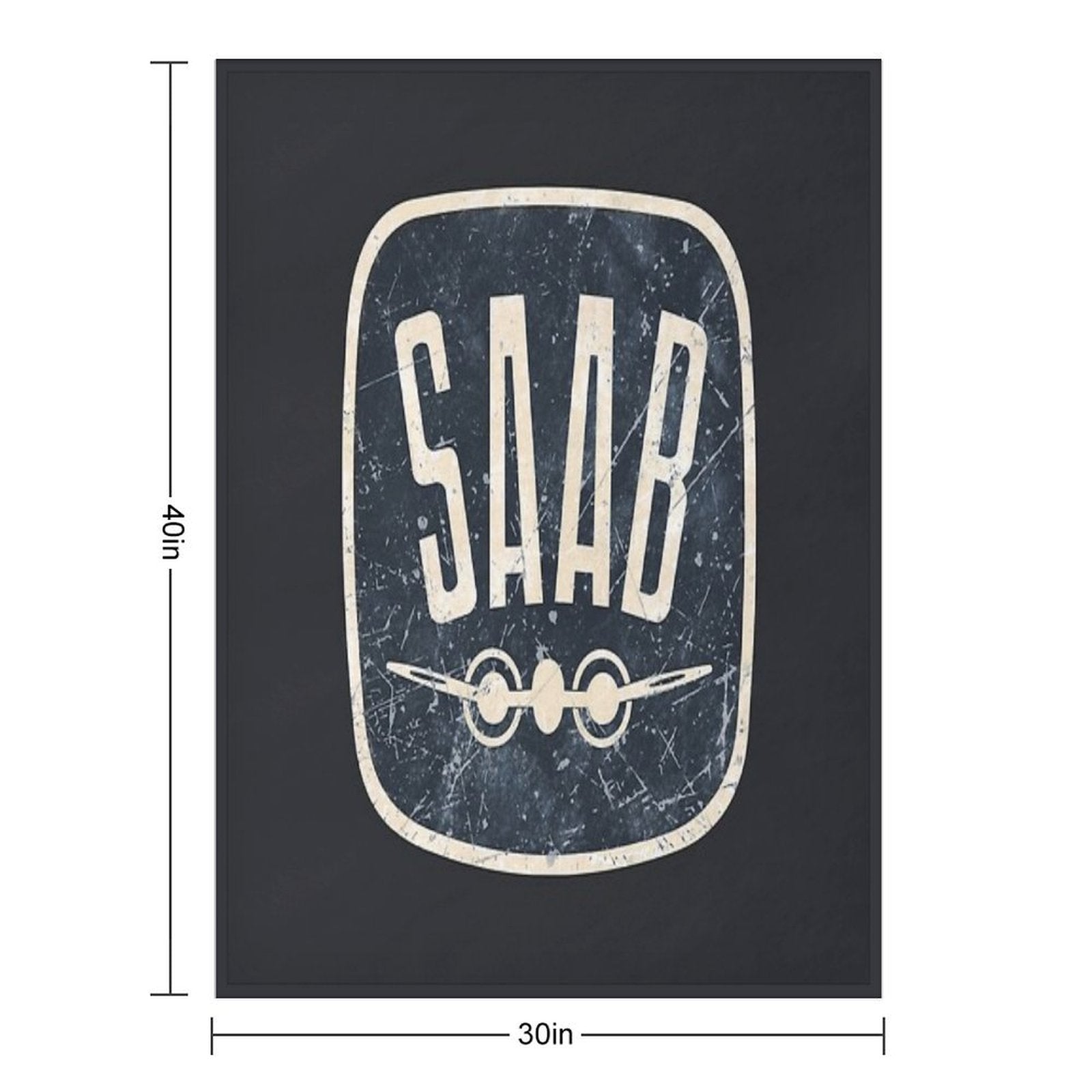 SAAB Car Vintage Retro Logo Travel-friendly Throw Blanket