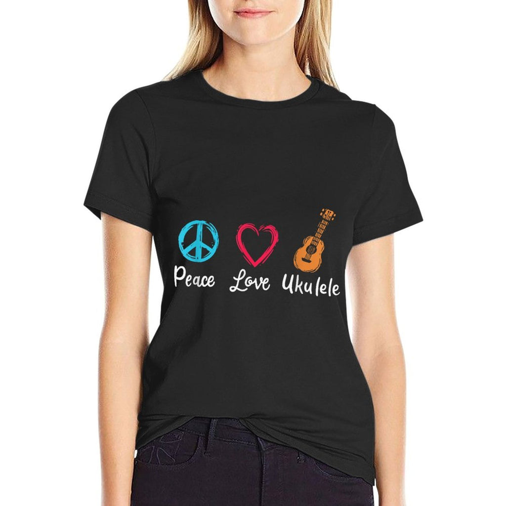 Peace Love Ukulele  Eco-friendly Material T-Shirt
