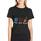 Peace Love Ukulele  Eco-friendly Material T-Shirt