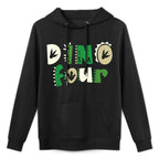 Dino Four Birthday Dinosaur 4th Birthday Matching Family Adjustable Hood Hoodie