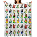 Chubby Lovebirds Comfort Throw Blanket