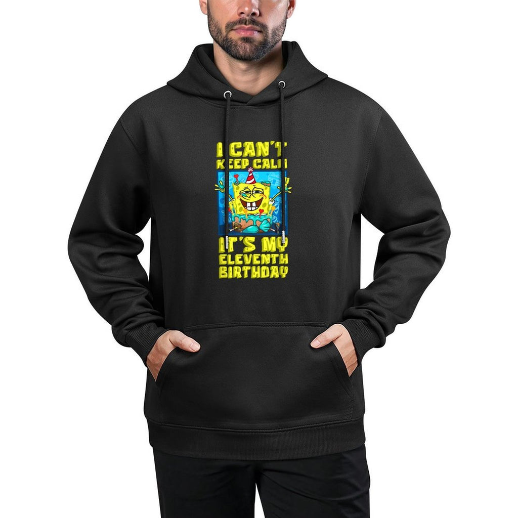Mademark X SpongeBob SquarePants - I Can't Keep Calm Its My Eleventh Birthday 11th Birthday Boy Cotton-Polyester Blend Hoodie