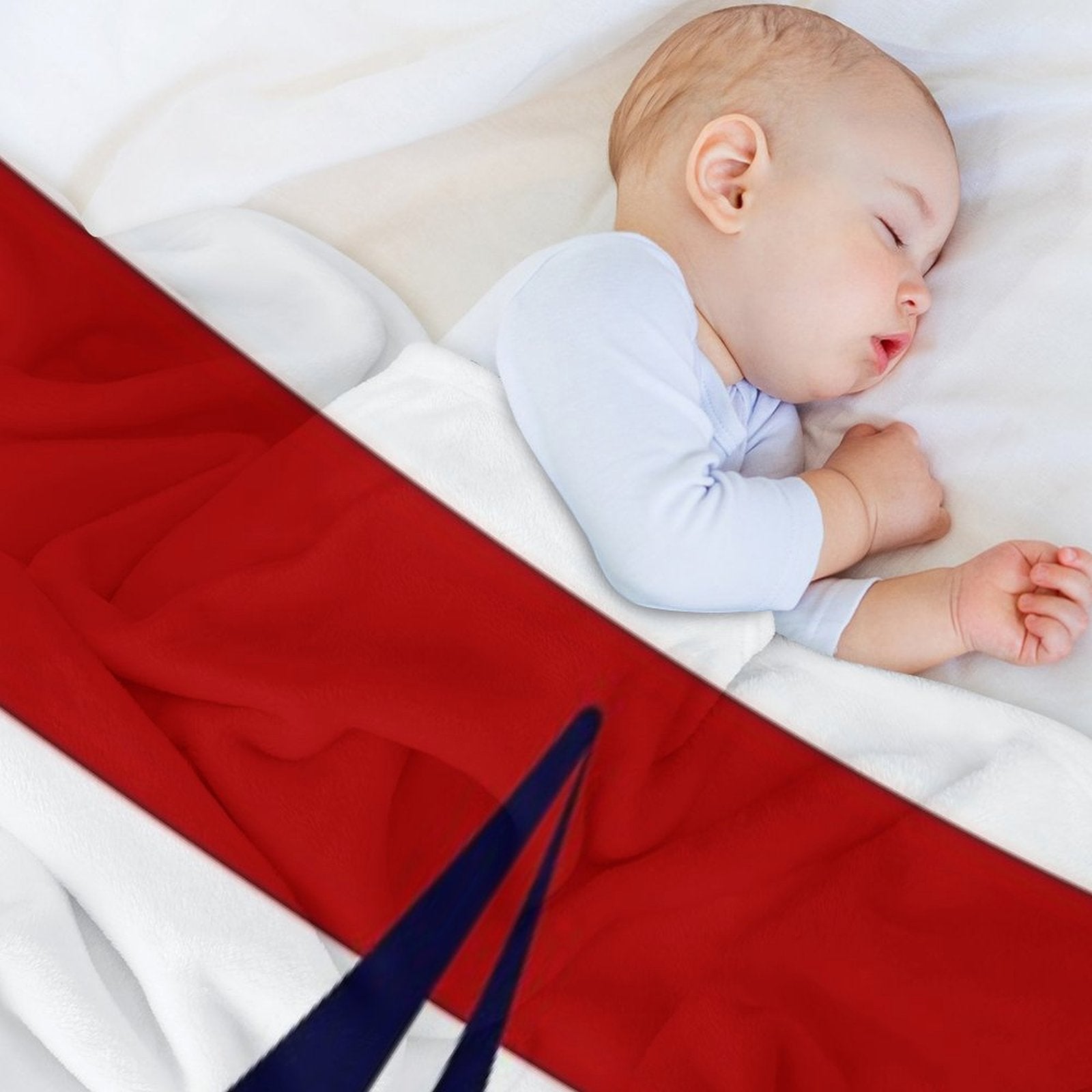 Nautical Navy Blue Sailboat On Red Stripes Gift-ready Throw Blanket