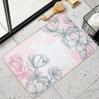 Flowers  Rapid-Drying Bath Mat