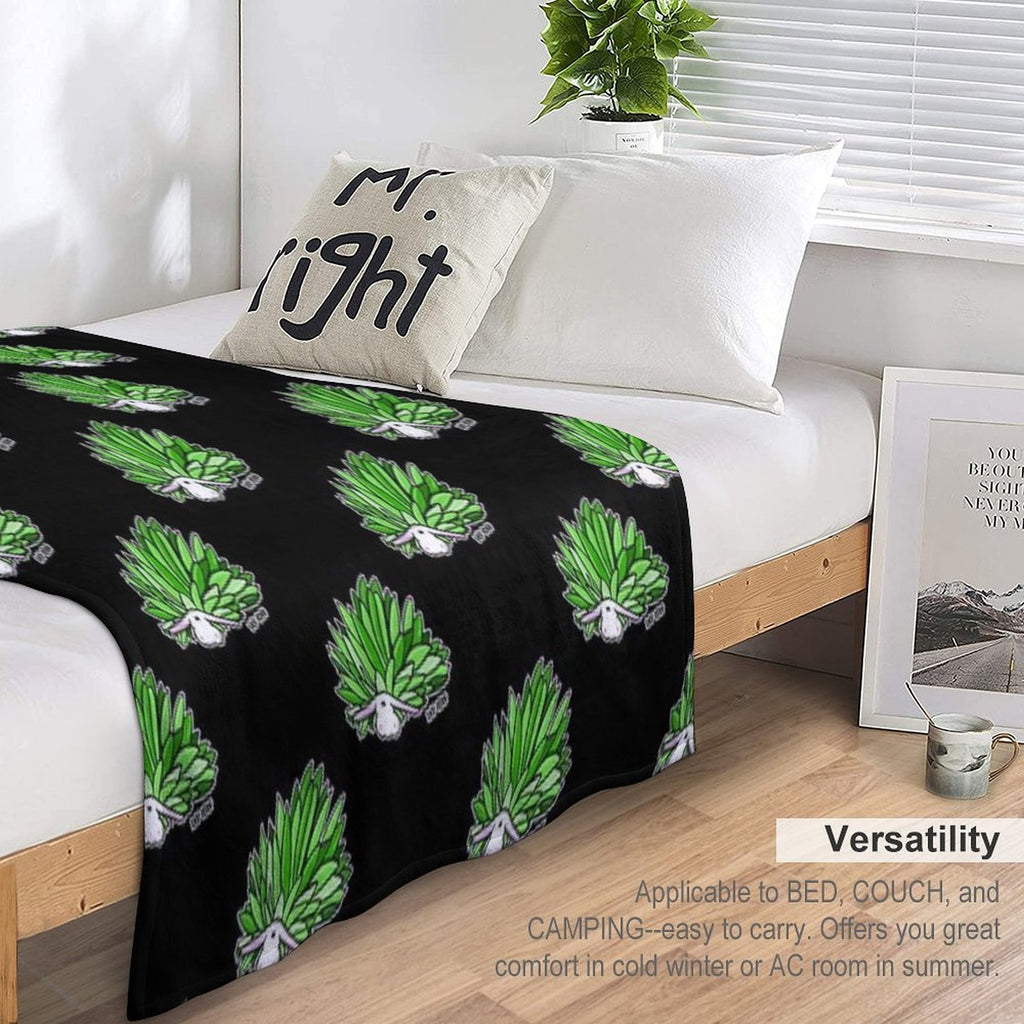 Leaf Sheep Ocean Sea Slug Cute Marine Life Biology Kawaii Graphic Lightweight Throw Blanket