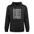 Binary Code Send Memes Pun Hidden Message Programming Coder Adjustable Hood Hoodie